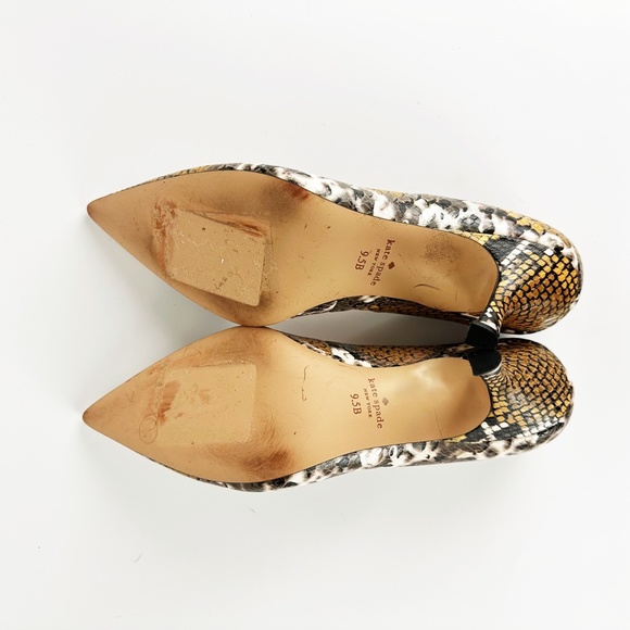 Kate Spade New York Sonia Snakeskin Embossed Leather Pointed Toe Pump 9.5 Heels - Picture 14 of 15